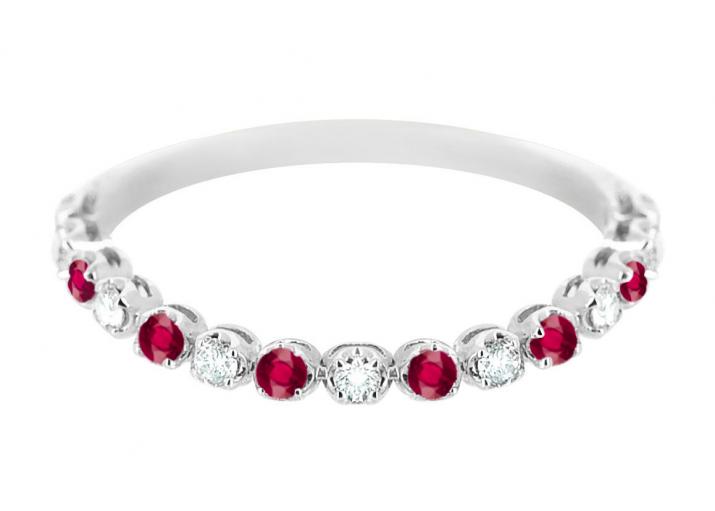 リングマリリンルビーホワイトゴールド - Redline - 0++