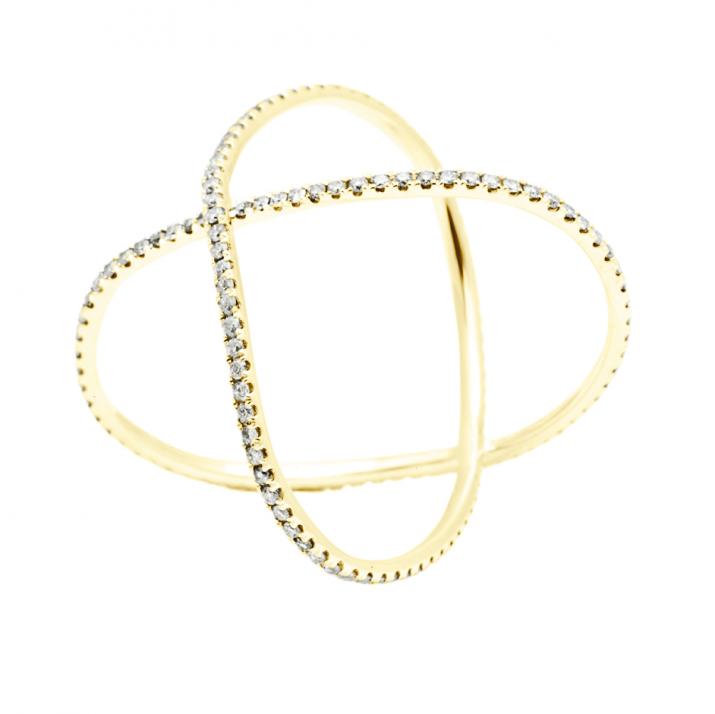 Ring with 0.45ct Round Diamond in Yellow Gold Bezel Setting - Redline