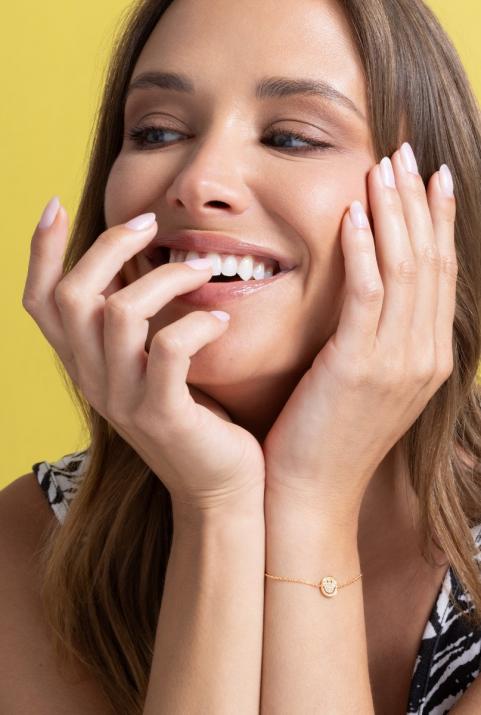 年末のプロモーション大特価！ Redline ジュエリー Smiley チェーンブレスレットピンクゴールド アクセサリー