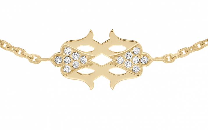 Chain Bracelet Lady Five Yellow Gold RedLine Jewelry - Redline - 0++