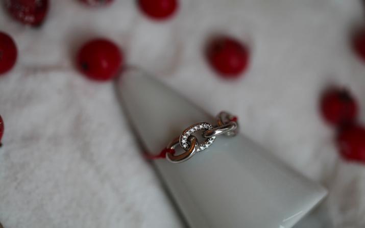 String Ring Sacré Demi Pavé White Gold RedLine Jewelry - Redline - 0++