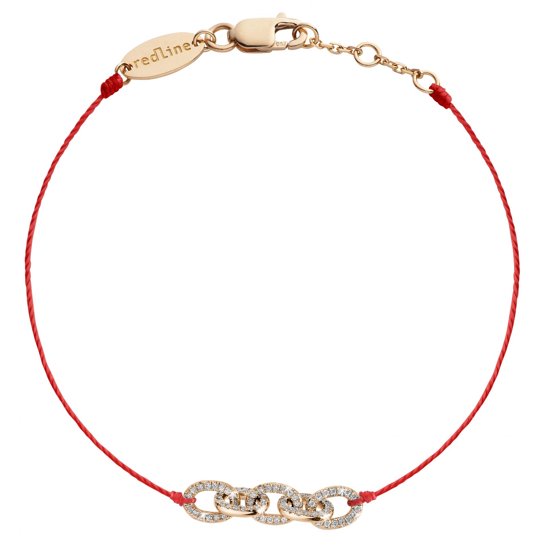 Redline ジュエリー Sacré Pavé 5 ブレスレットピンクゴールド