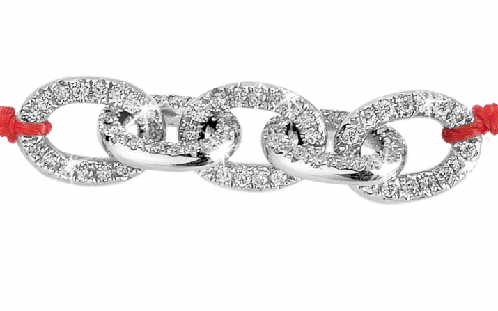 String Bracelet Sacré Pavé 5 White Gold RedLine Jewelry - Redline - 0++