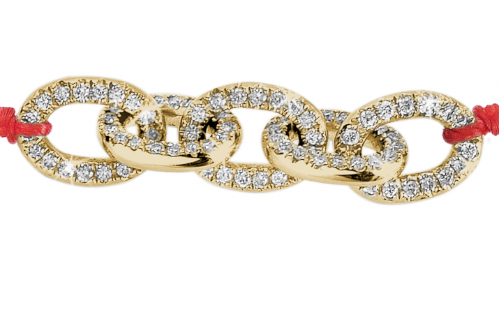 String Bracelet Sacré Pavé 5 Yellow Gold RedLine Jewelry - Redline - 0++