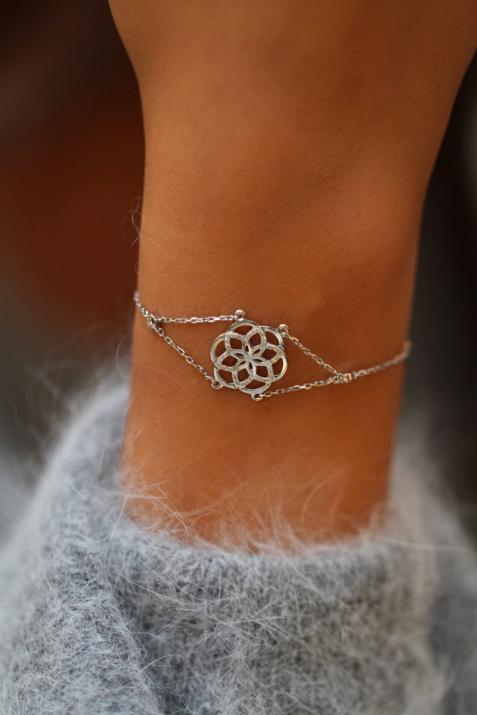 White Gold, Bracelet Lise Bracelet "Star Pavé" Chain Diamond, Redline Jewelry - Redline - 0++