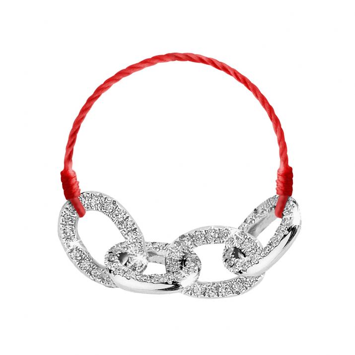 String Ring Sacré Pavé 4 White Gold RedLine Jewelry - Redline - 0++