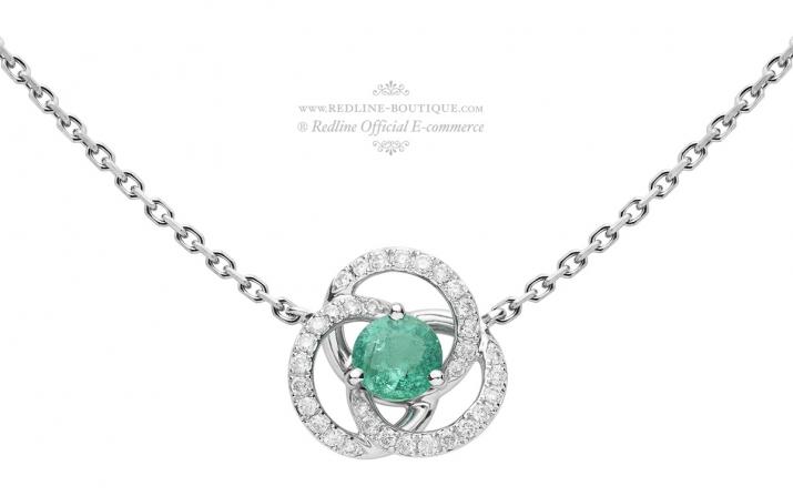 Chain Necklace Valse Emeraude White Gold RedLine Jewelry - Redline - 0++