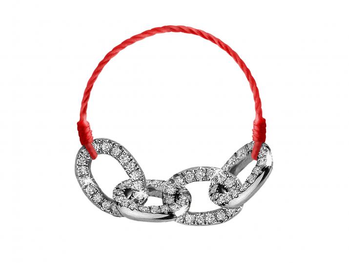 String Ring Sacré Pavé 4 Black Gold RedLine Jewelry - Redline - 0++