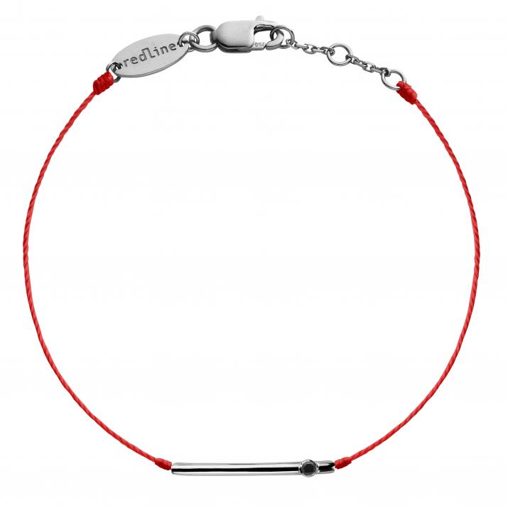 String bracelet with black diamond in black gold tube - Redline - 0++