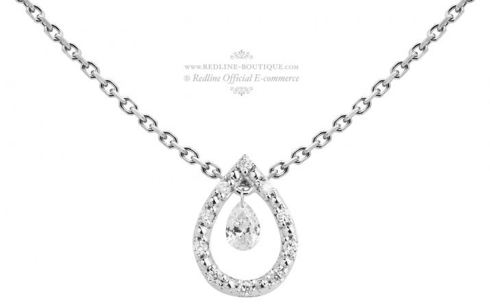 Chain Necklace Pluie De Diamant 1,2 White Gold RedLine Jewelry - Redline