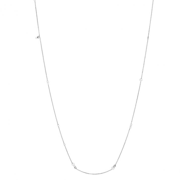 Chain Necklace For Women with 0.01ct Round Diamond in White Gold - Redline - 0++