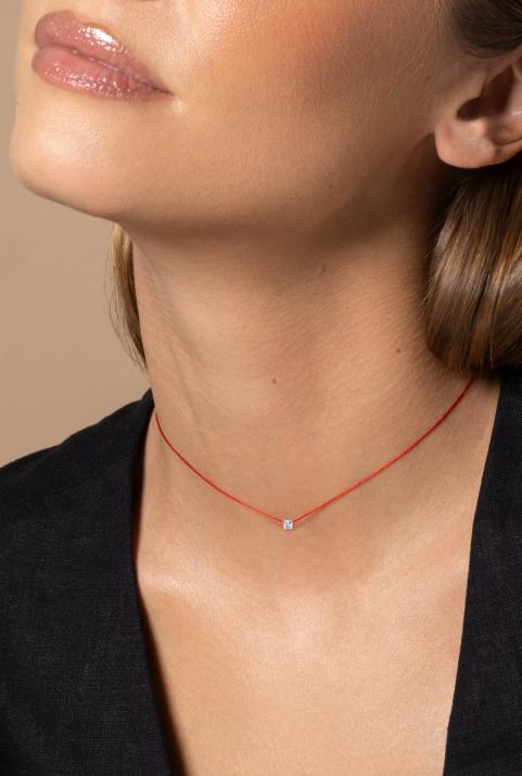 String Necklace Princesse Yellow Gold RedLine Jewelry - Redline - 0++