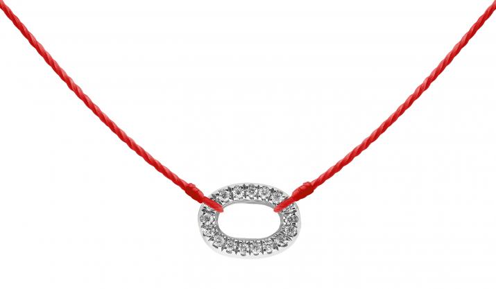 String Necklace Mini Sacré White Gold RedLine Jewelry - Redline