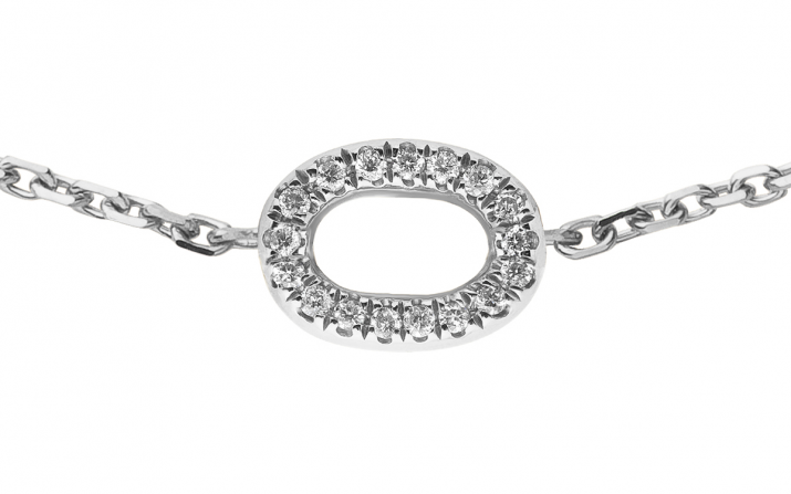 Chain Bracelet Mini Sacré White Gold RedLine Jewelry - Redline - 0++