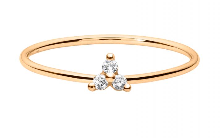 Ring with 0.42ct Round Diamond in Rose Gold Prong Setting - Redline - 0++