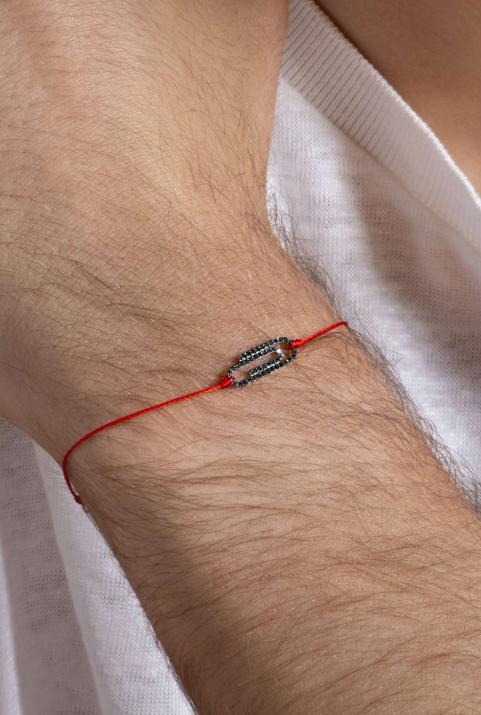 メンズトロンボーンブレスレットkcolorスレッドホワイトゴールド - Redline - 0++