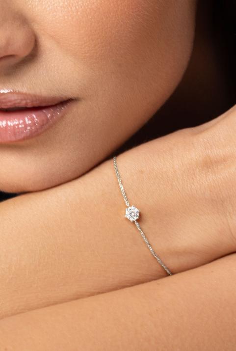 狂ったように絶対的なチェーンブレスレットホワイトゴールド - Redline - 0++