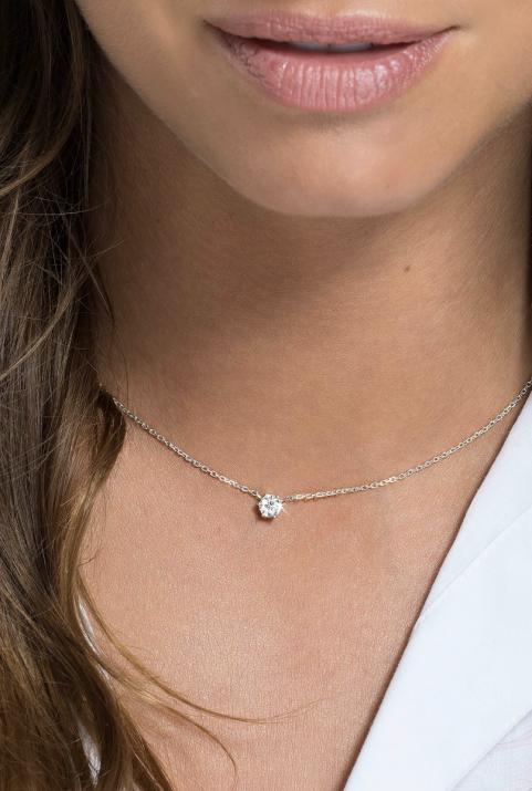 狂ったように絶対的なチェーンネックレスホワイトゴールド - Redline - 0++