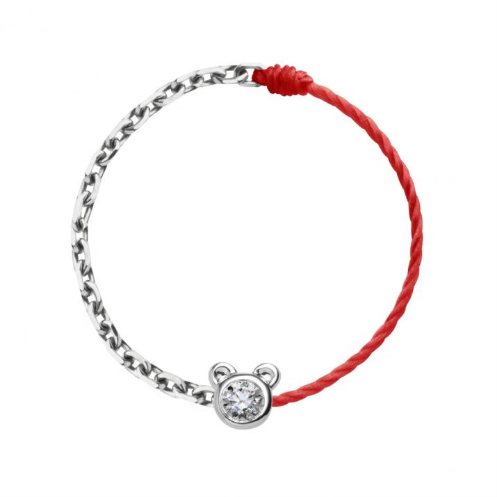 Mini Pure Bear ワイヤー＆チェーンリング 白金 - Redline