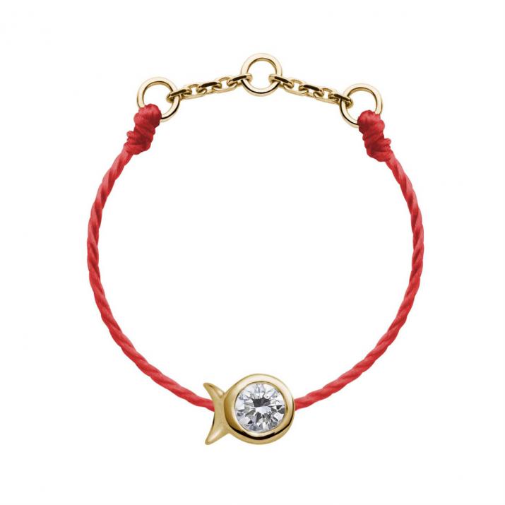 Mini Pure Fish ワイヤーリングイエローゴールド - Redline - 0++