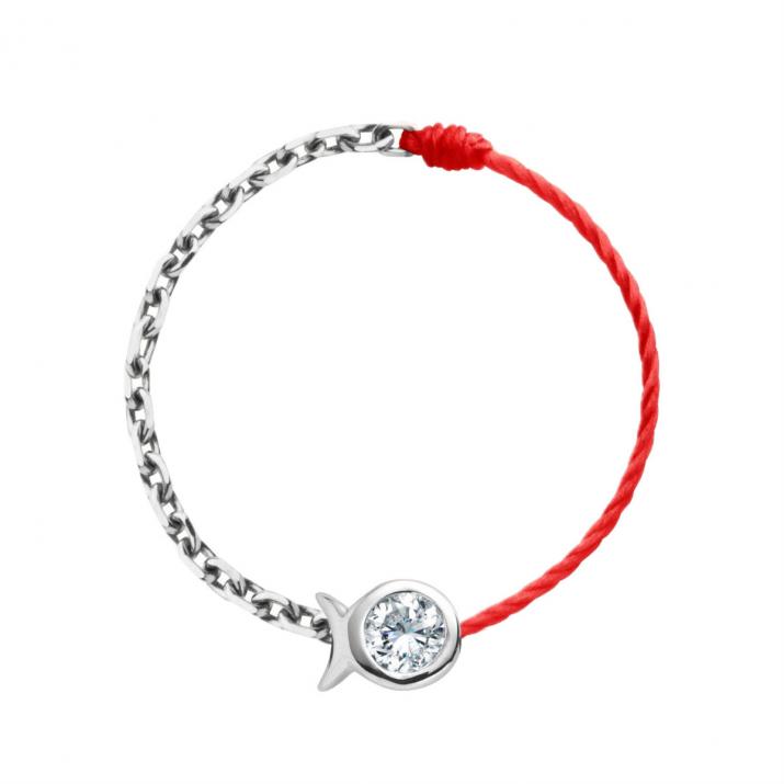 Mini Pure Fish ワイヤー＆チェーンリング 白金 - Redline