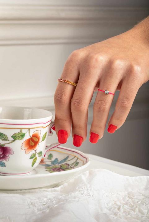 Mini Pure Fish ワイヤーリング白金 - Redline - 0++