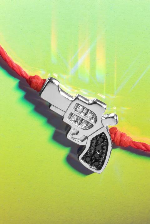 メンズバンバンブレスレットスレッドホワイトゴールド - Redline - 0++