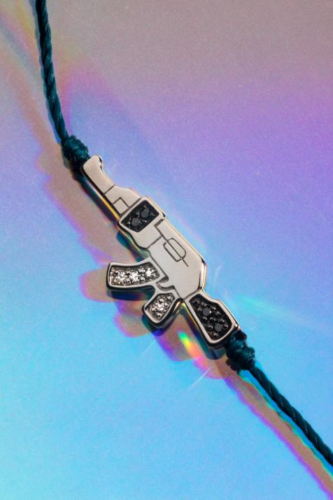 メンズパンパンブレスレットスレッドホワイトゴールド - Redline - 0++