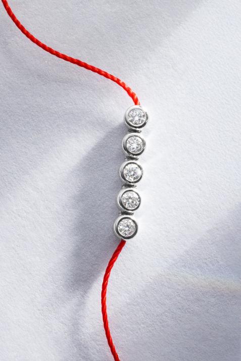 River 5ブレスレットスレッドホワイトゴールド - Redline - 0++