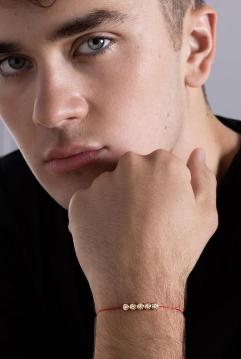 River 5 Pure メンズワイヤーブレスレットローズゴールド - Redline - 0++