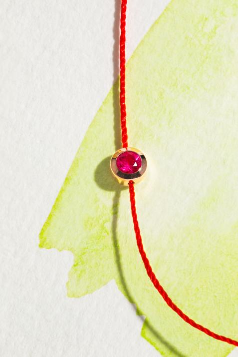 純粋なルビスブレスレットイエローゴールド - Redline - 0++