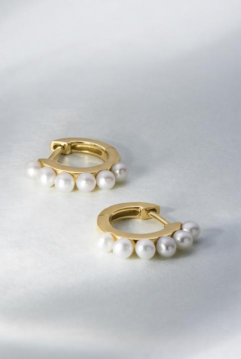 Si Joli Mini Creole Queen イヤリング イエローゴールド - Redline - 0++