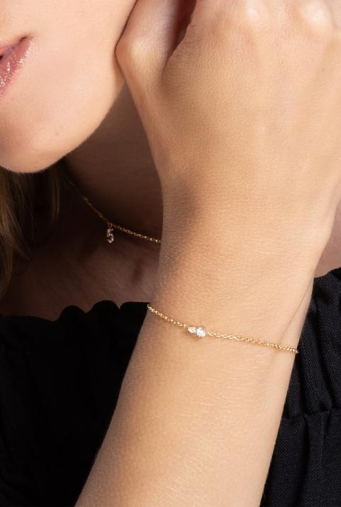 Abby チェーンブレスレット イエローゴールド - Redline - 0++