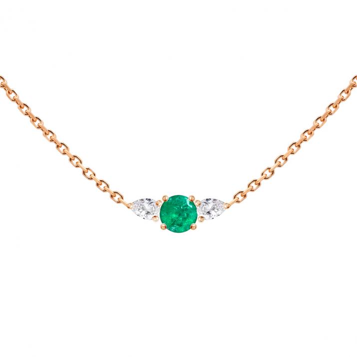 So Abby Emeraude チェーンネックレス ローズゴールド - Redline