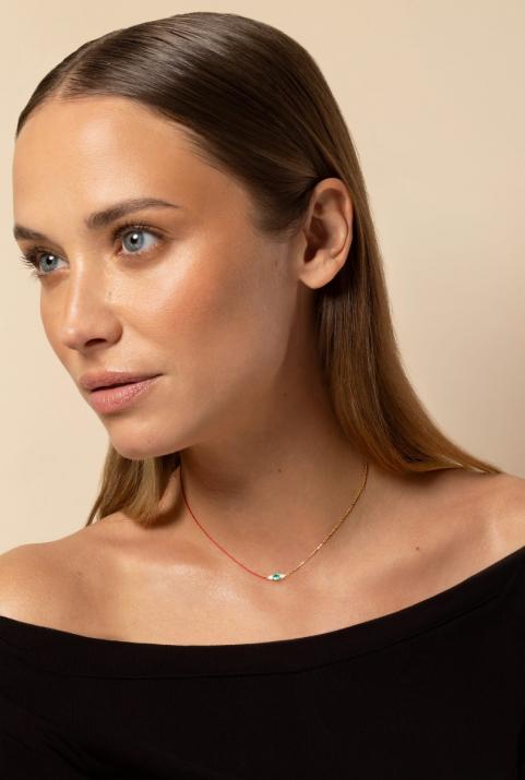 So Abby Emeraude  ハーフスレッド ハーフチェーン ネックレス イエローゴールド - Redline - 0++