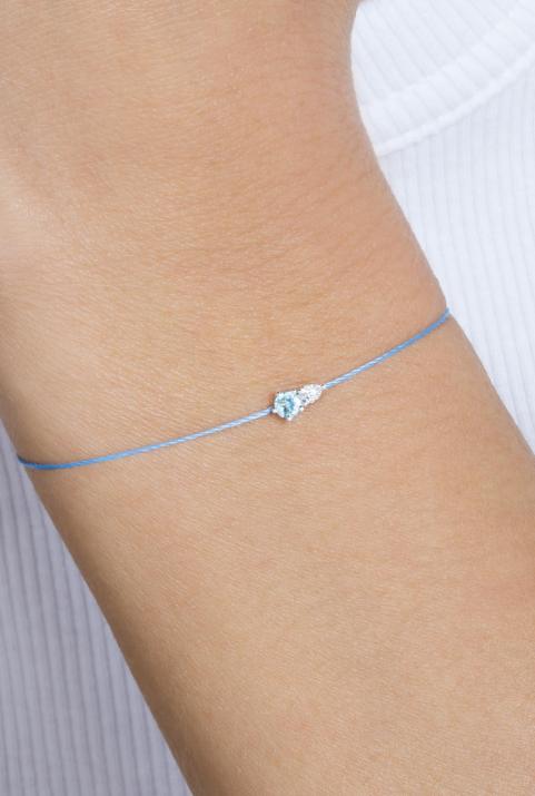 Abby Topaze ワイヤーブレスレット白金 - Redline - 0++