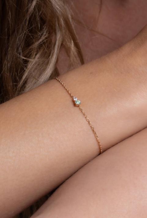 Abby Topaze チェーンブレスレット ローズゴールド - Redline - 0++