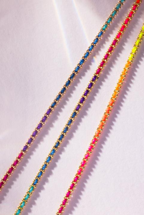 Aurore Rainbow チェーンブレスレット ローズゴールド - Redline - 0++