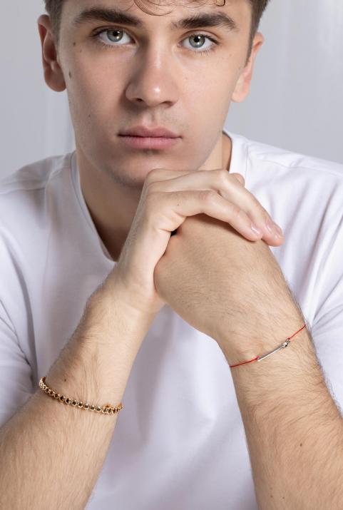 River Kcolor メンズ・ブレスレット ローズゴールド - Redline - 0++