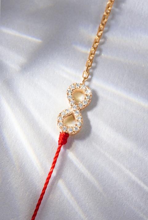 Elyseum ハーフスレッドハーフチェーンブレスレットローズゴールド - Redline - 0++