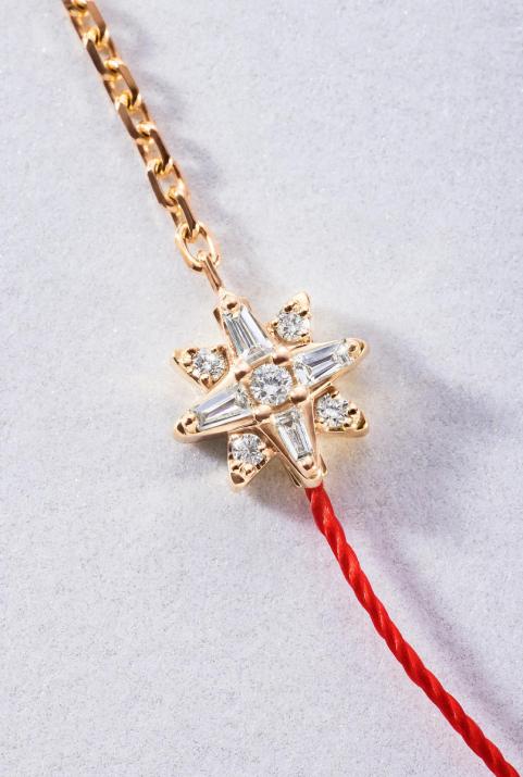 Lunova ハーフスレッドハーフチェーンブレスレットローズゴールド - Redline - 0++