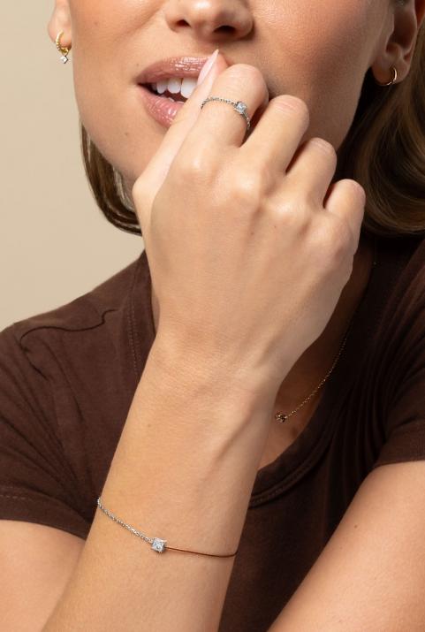 So Princesse ハーフスレッドハーフチェーンブレスレット白金 - Redline - 0++