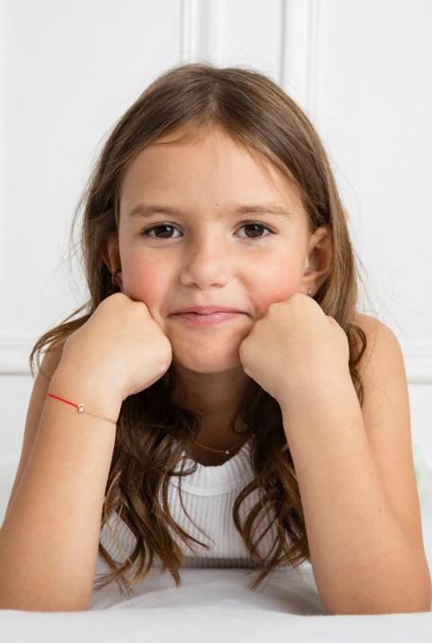 Bébé Mini Horse ハーフスレッドハーフチェーンブレスレットイエローゴールド - Redline - 0++