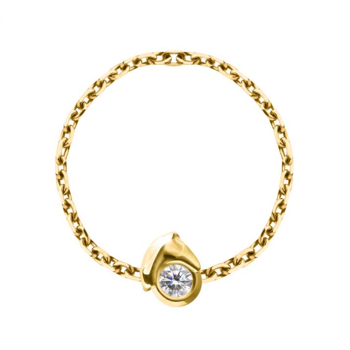 Mini Horse チェーンリング イエローゴールド - Redline