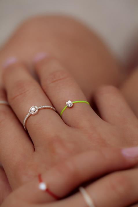 ミニピュアキャットプラチナ子猫リング - Redline - 0++