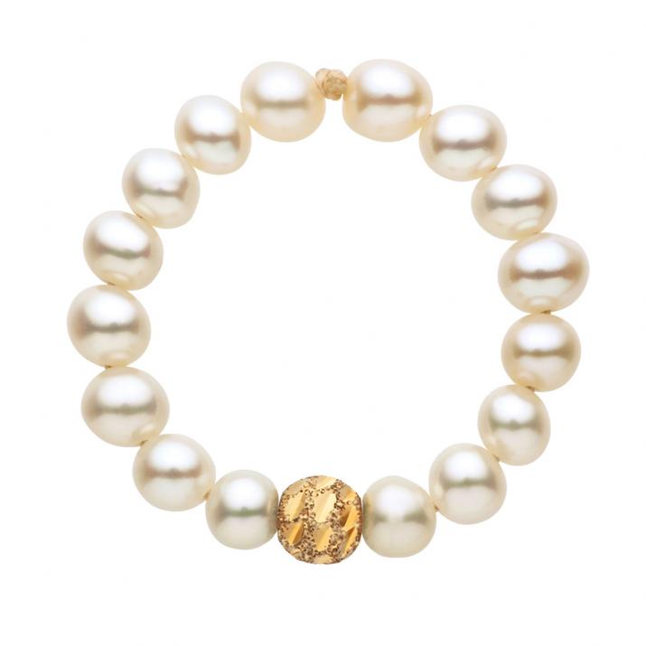 Pearl string ring Diamond & Pearl (L) Sweety Yellow Gold RedLine Jewelry - Redline - 0++