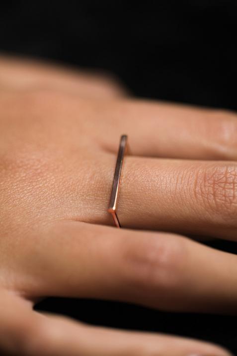 Rose gold ring - Redline - 0++