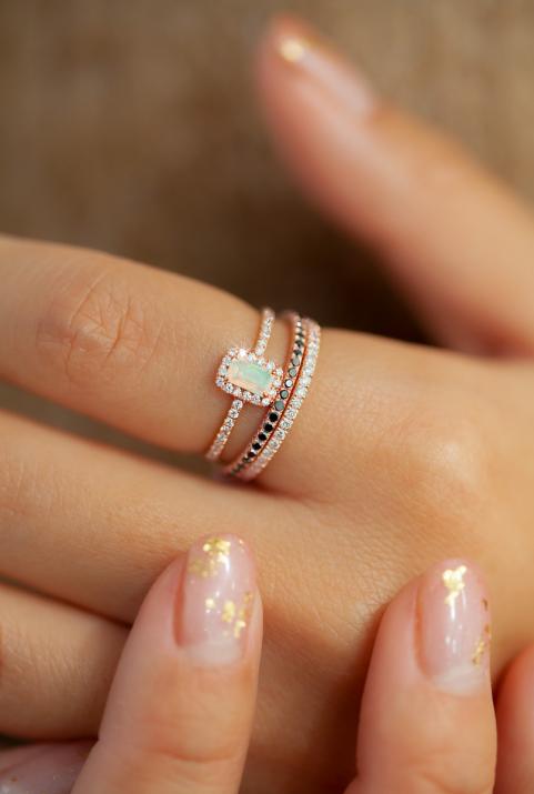 Promesse Opale リング ローズゴールド - Redline - 0++