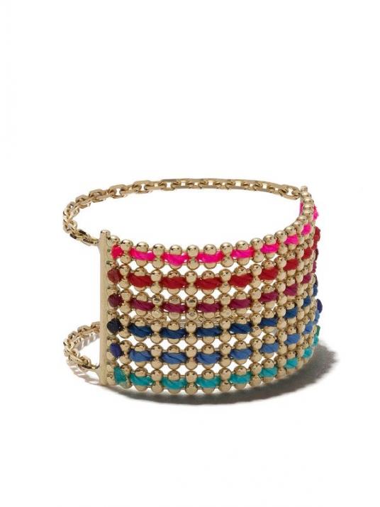 Rectangular shape yellow gold chain ring - Redline - 0++