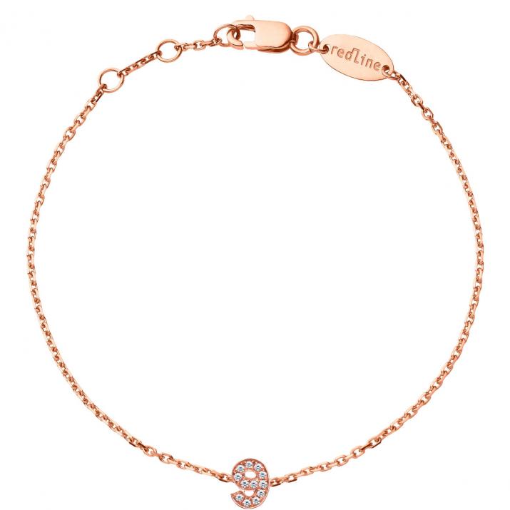 私のナンバーパベダイヤモンドチェーンブレスレットホワイトゴールド - Redline - 0++